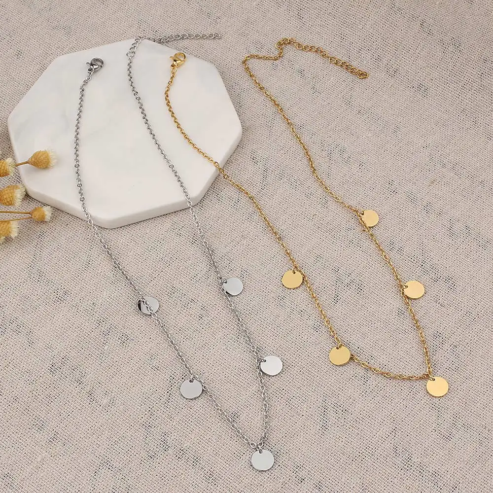 Ожерелье чокер женское из нержавеющей стали с монетами|Колье| |