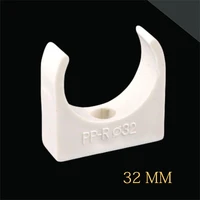 10 pcs diameter 16mm 20mm 25mm 32mm plastic ppr single u clamp holder for hot cold water pipe fittings tube white color
