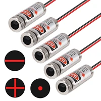 650nm red line point cross laser module industrial laser group module 5mw adjustable focal length line cross point
