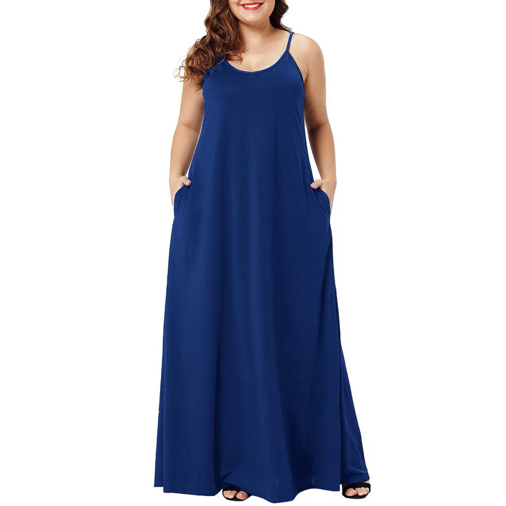 2020 модное летнее длинное платье для женщин размера плюс повседневные платья без