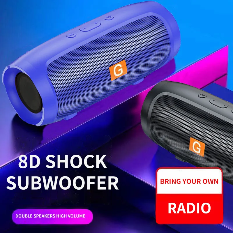 

Wireless Bluetooth Speaker 5.0 Outdoor Portable Mini Subwoofer Mobile Desktop Radio TF Card U Disk Small Speakers