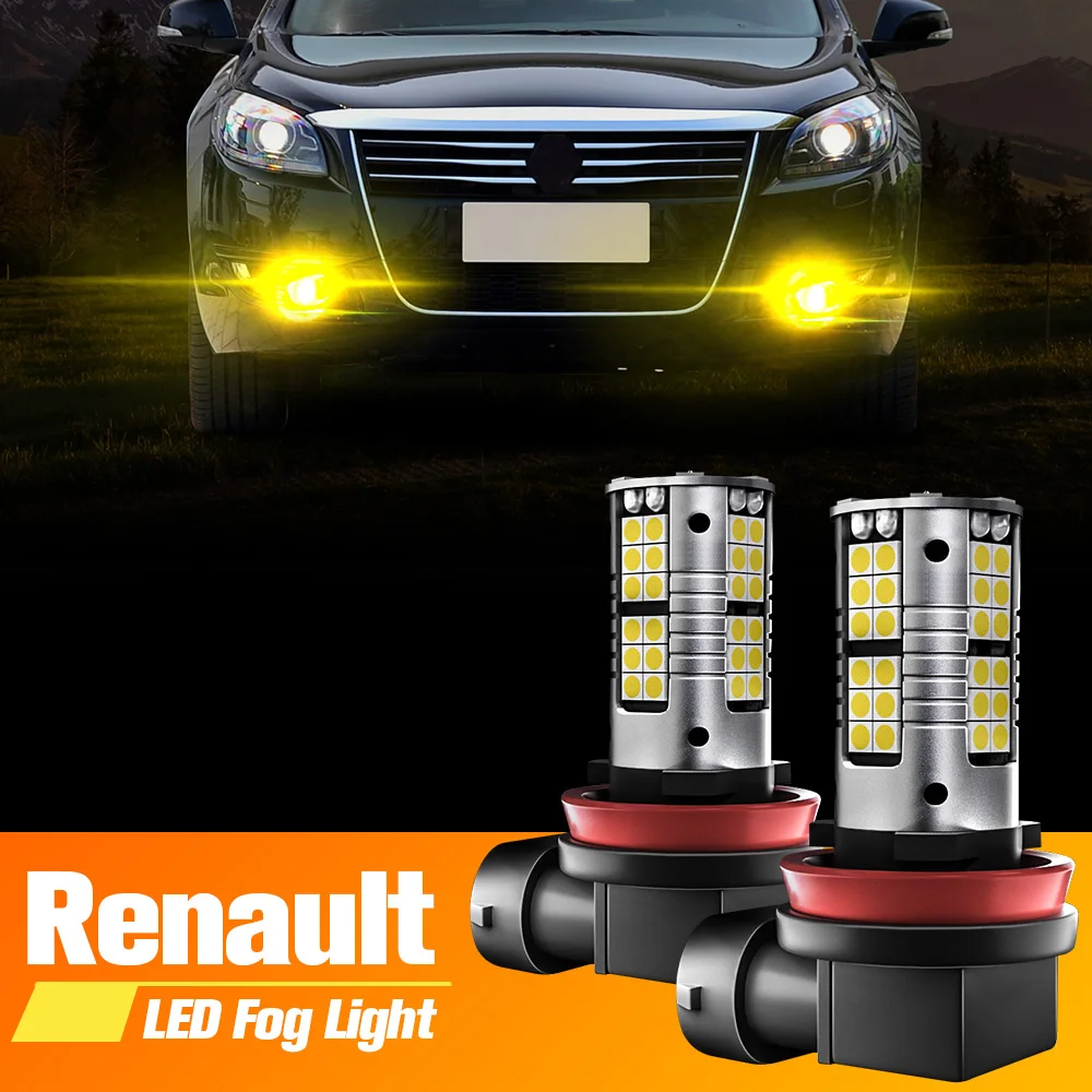 Светодиодные противотуманные фары H11 H16 лампа для Renault Logan 1 Grand Scenic 2 3 4 Kadjar Master Modus