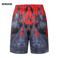 3d printer men summer causal shorts plus size breathable beach brand clothing loose homme shorts quick qry polyester trousers