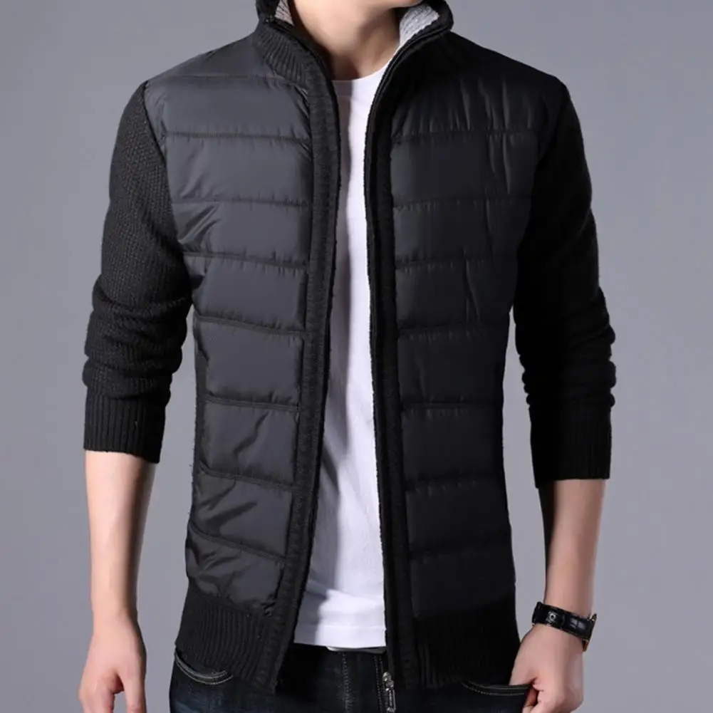 

Comfortable Fine Workmanship Cotton Blend Men Knitted Overcoat for Outdoor
