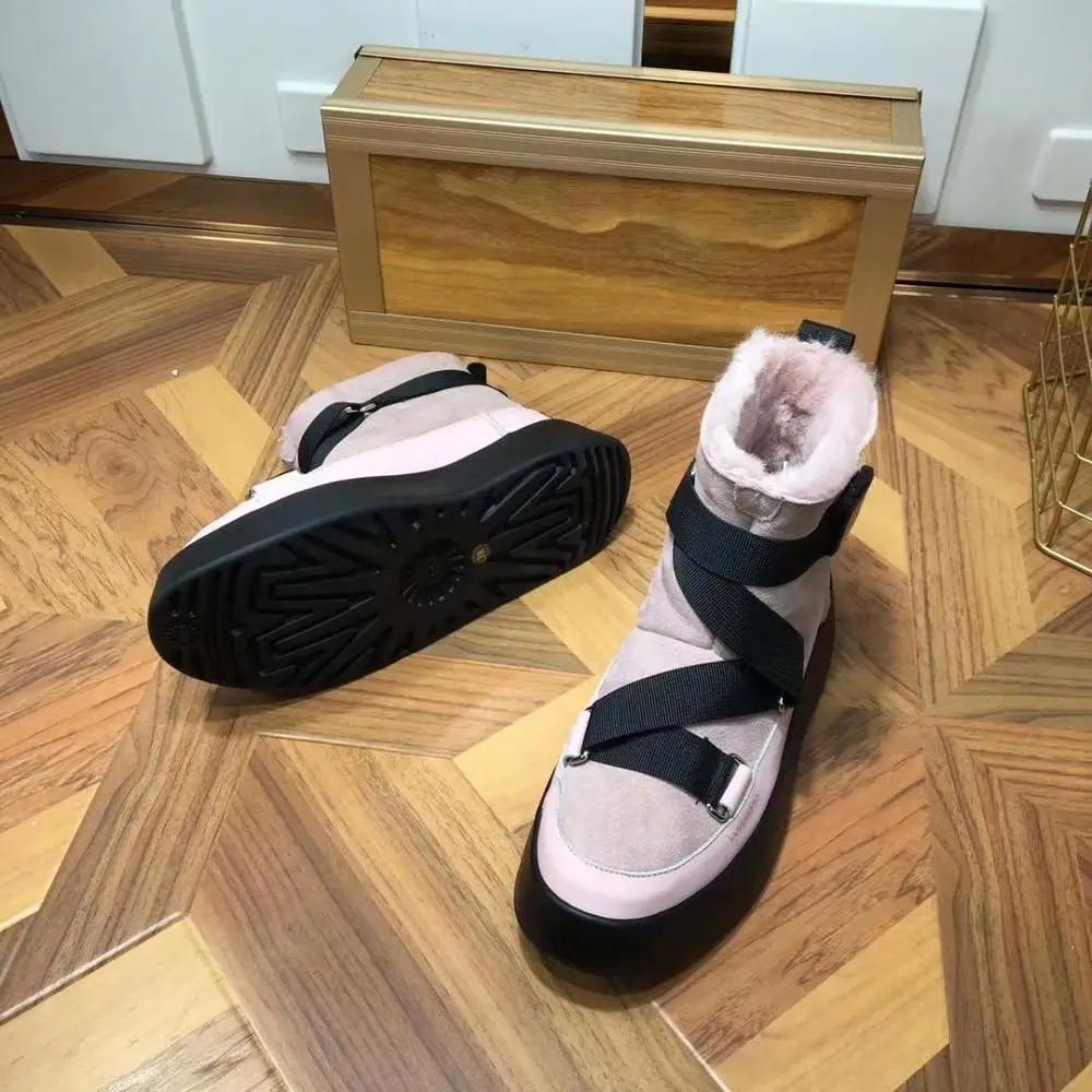 Scarpe donna/женские ботинки; женская обувь из флока; chaussures femme; Плюшевые ботинки на платформе; женские зимние ботинки без застежки; смешанные цвета - Цвет: AS SHOW