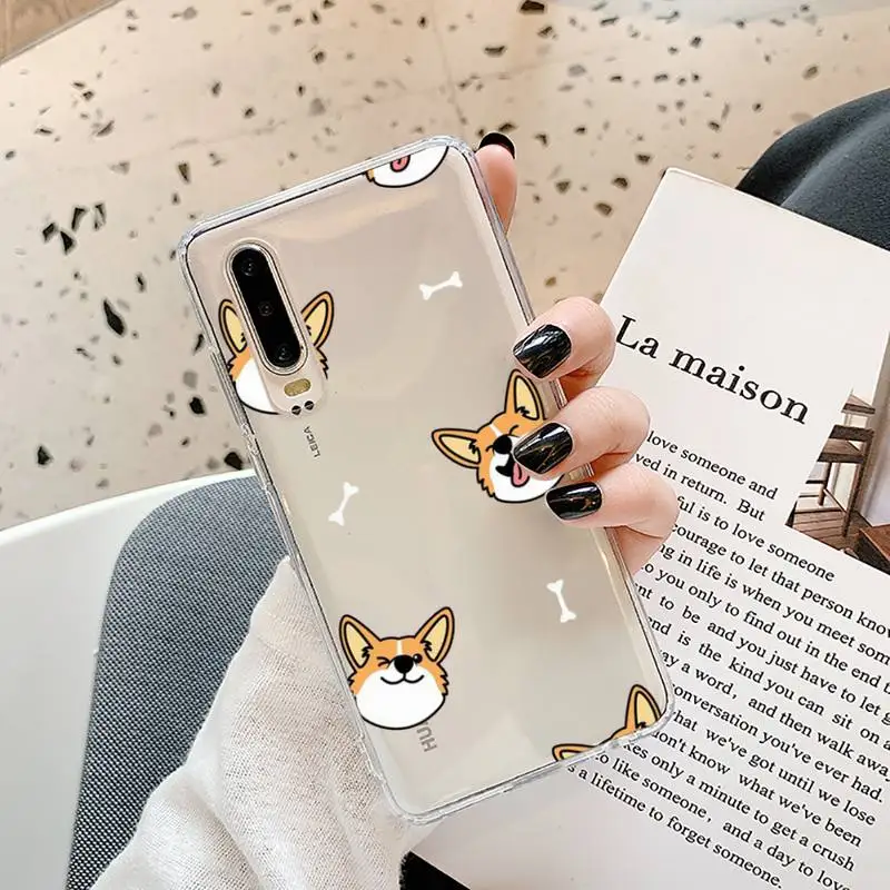 

Corgi Phone Cases Transparent for Samsung A71 S9 10 20 HUAWEI p30 40 honor 10i 8x xiaomi note 8 Pro 10t 11