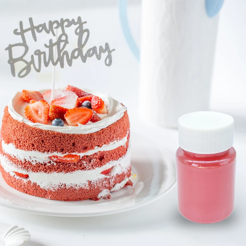 Съедобный золотой порошок 15 г розово-красный жемчужный мусс торт помадка макарон
