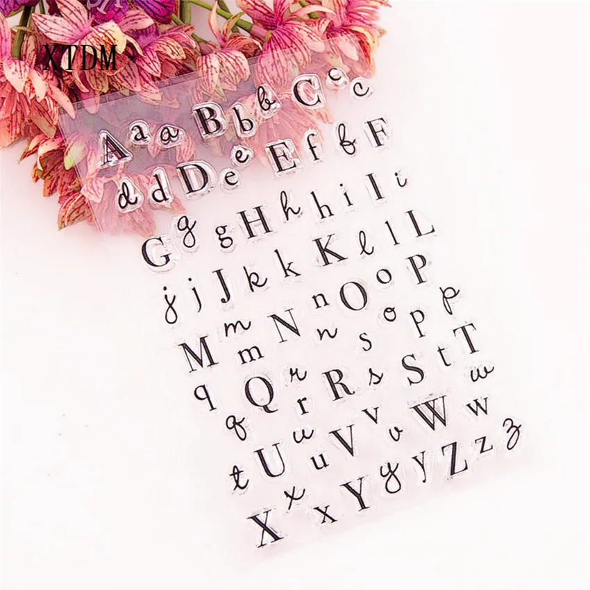 Горячая Распродажа прозрачные штампы с английским алфавитом/силиконовые