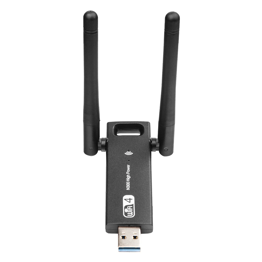 

Wireless Network Card with 2dBi External Antennas Desktop Dual Band Wireless Wifi Adapter 300Mbps USB 3.0 WiFi Adapter
