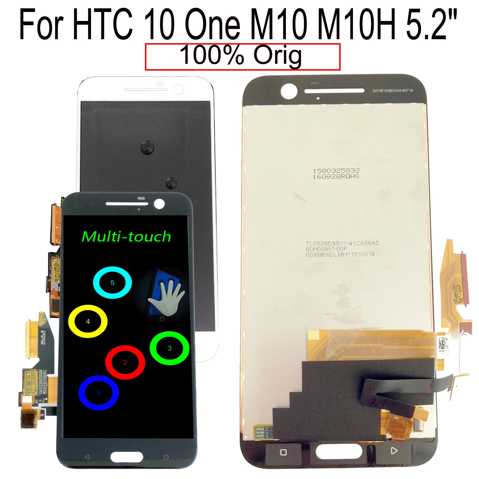 Оригинальный ЖК-дисплей 5 2 дюйма для HTC 10 One M10 M10H сенсорный экран дигитайзер +