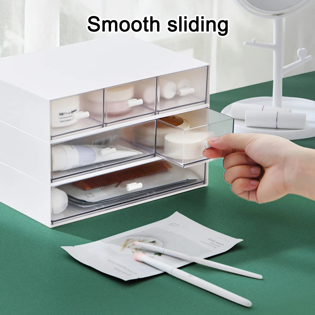 

New Design Stackable Drawer Organizers Plastic Desktop Storage Box with Divided Drawers for Home Office Desk Use or student