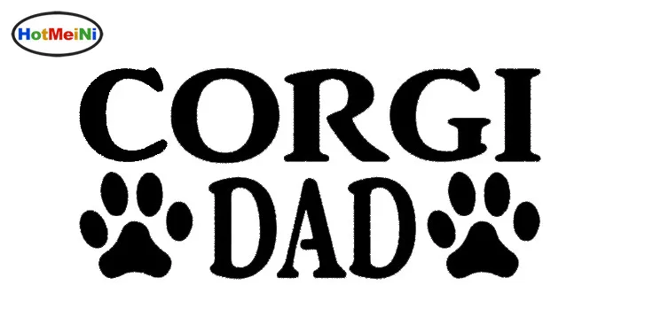 Империя Янг Корги Папа Питомец Слово Украшение буквами для автомобильного окна грузовика, ноутбука, виниловая наклейка 8 цветов Вельш Пемброк собака.