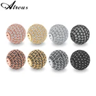 5 шт.лот микро паве ААА циркониевые бусины Дискотека круглые шарики шармы медные насыпью бусины для изготовления ювелирных изделий 4 мм6 мм8 мм