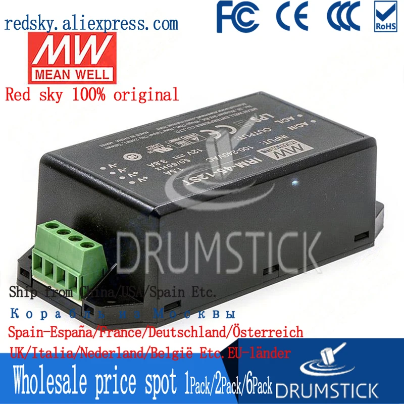 Специальное предложение товара MEAN WELL! IRM-45-12ST 12V 3.8A meanwell IRM-45 45 6 W Винтовые клеммы