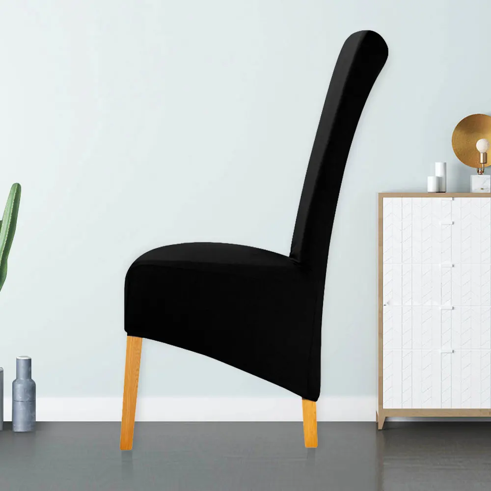 Однотонный чехол на стул размера XL эластичный из спандекса длинное заднее