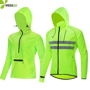 WOSAWE Windproof Men Cycling Jacket Sports Clothing Reflective Bike Downhill Coat Rain Repellent Bicycle Long Jersey Windbreaker