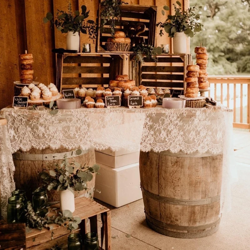 French Style Eyelash Lace Table Runner Overlay Embroidery Floral Sheer Rustic Tablecloth Cover Chair Sash Vintage Bridal Shower | Дом и сад