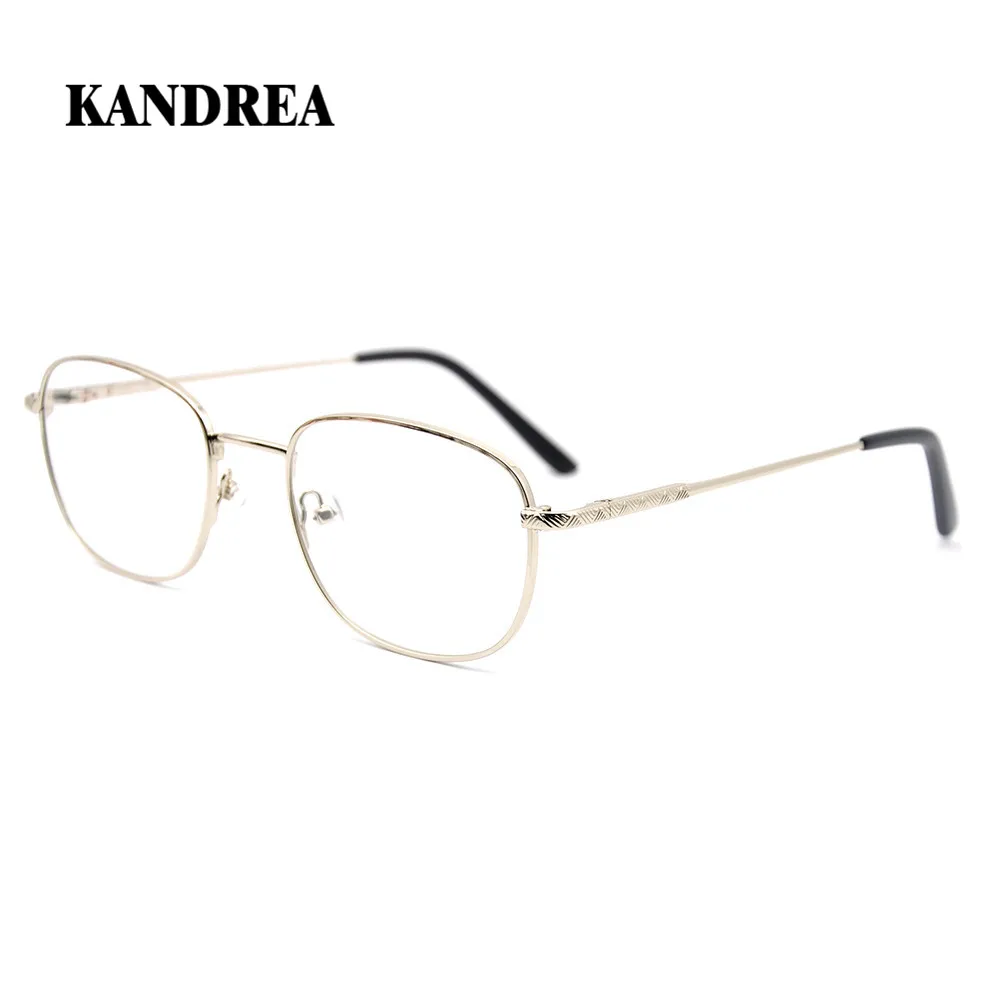 KANDREA круглые унисекс металлические очки для близорукости оправа мужчин и женщин