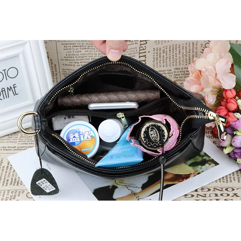 

New Style Women Handbags Item Organizer Purses Female Girl Genuine Leather Coin Phone Money Bag Small Shell Clutch Pouch
