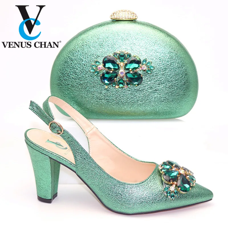 2020 High Quality and Special Design Woman Shoes And Matching Bag Set Italian Style Pumps Shoes And Bag Set For Party Wedding