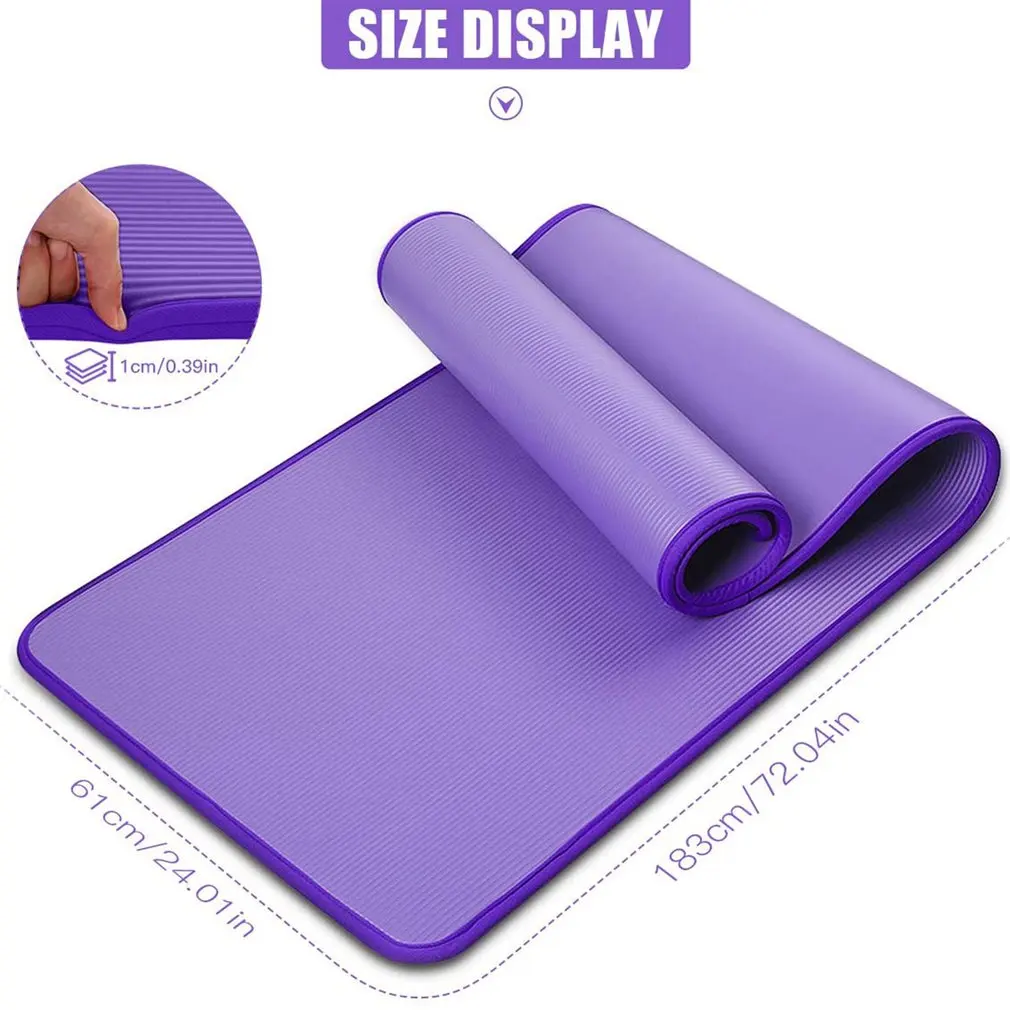 

Nbr Yoga Mat Edging Non-slip Thickening Fitness Sweat-absorbent Mat Waterproof Sports Mat Training Pilates Gymnastics