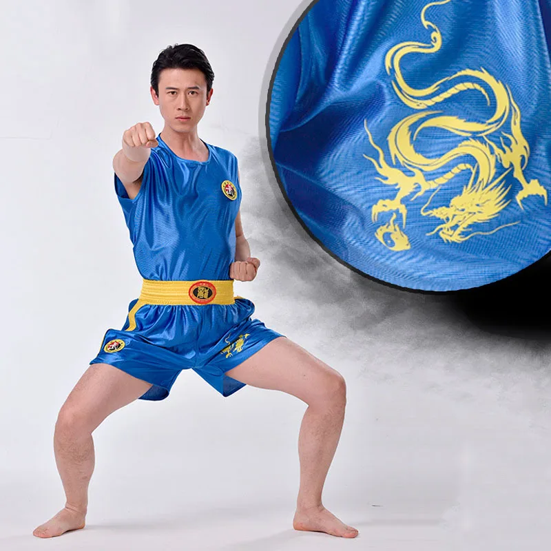 Костюм Sanda Kongfu унисекс боксерская униформа Брюс Ли ушу одежда для боевых искусств