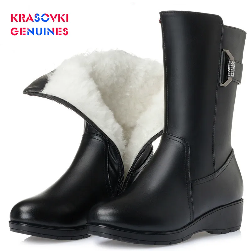 

Сапоги женские зимние из натуральной кожи, на меху, на платформе