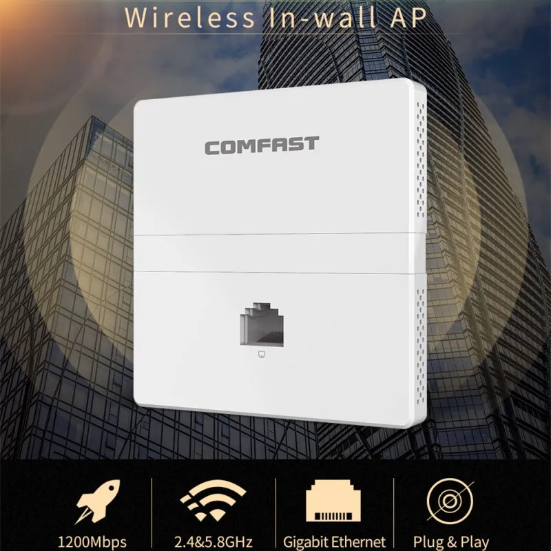 COMFAST CF E538AC 1200 Мбит/с двухдиапазонный беспроводной в стене AP 5 ГГц гигабитный AC wifi