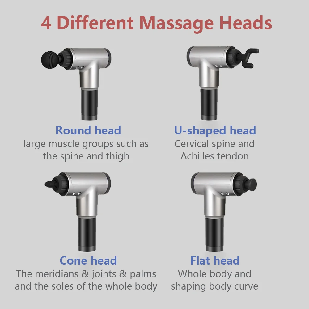 Профессиональный тихий ручной массажер для мышц с глубокой тканью спортивный