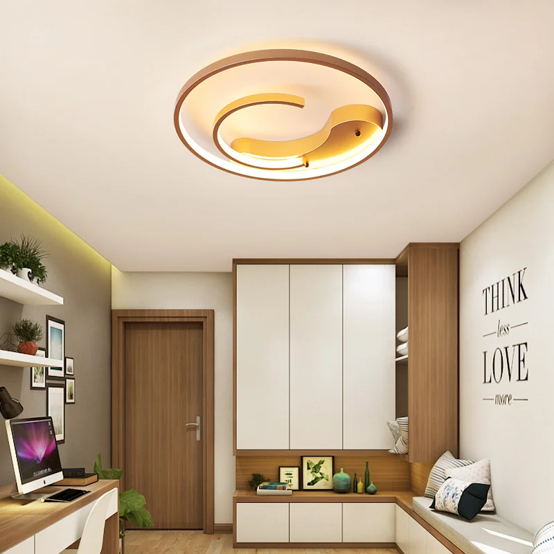 

Golden Ceiling Lamp Simpl Dimmer Decorative LED Living Room Kitchen Accesories Hallway Decor Ceiling Light For Bedroom Lighting