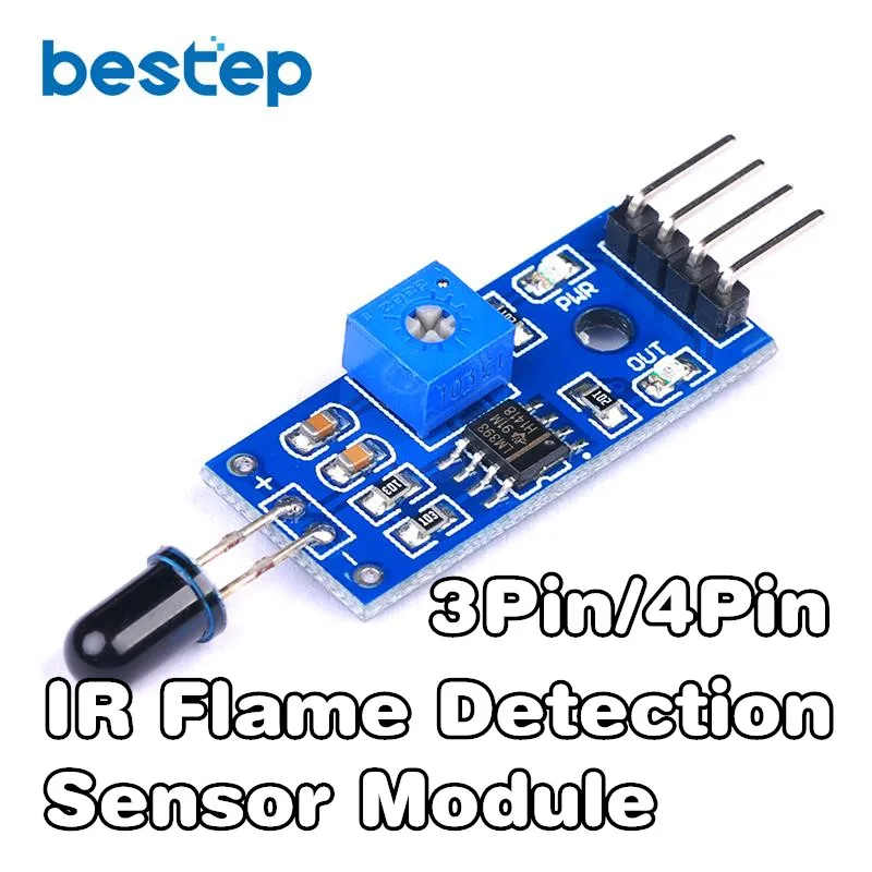LM393 3Pin 4Pin ИК модуль датчика обнаружения пламени детектор огня инфракрасный