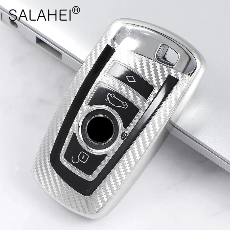 Чехол для автомобильного ключа из ТПУ и углеродного волокна BMW F30 F20 F10 F18 F22 F01 X3 X4 F06