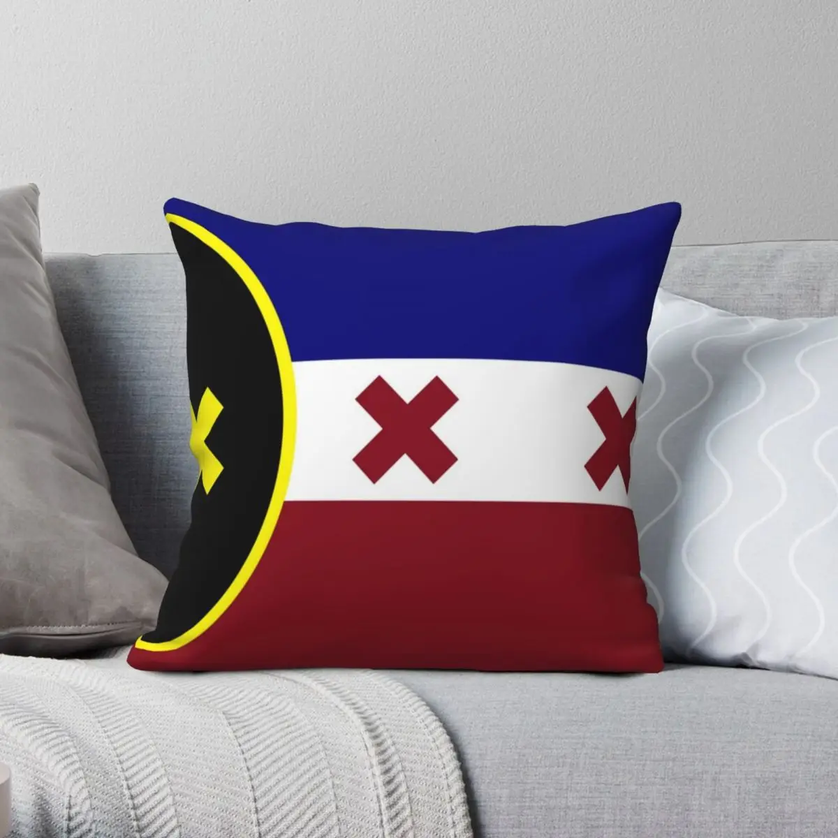 

Flag Of Lmanberg Square Pillowcase Polyester Linen Velvet Creative Zip Decor Pillow Case Home Cushion Cover