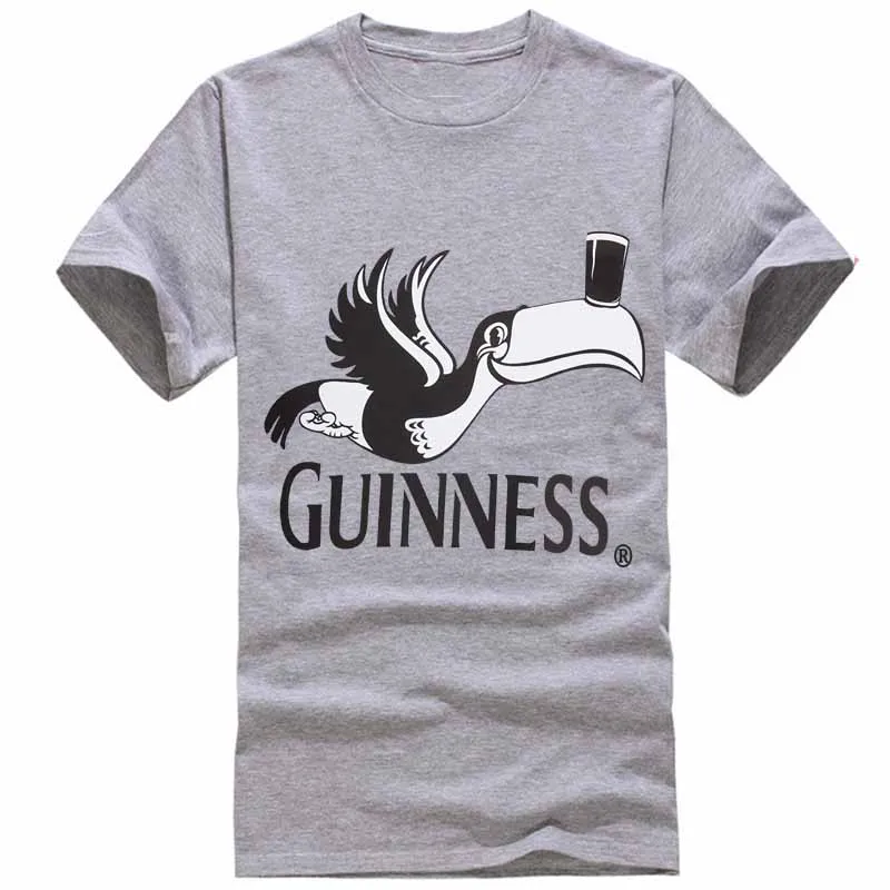 Guinness футболка серый меланжевый Тукан Гри пиво тройник Новый|Мужские футболки| |