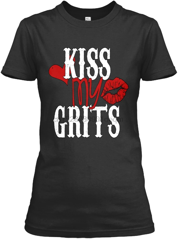 Мужская футболка Kiss My Grits женская футболка|Мужские футболки| |