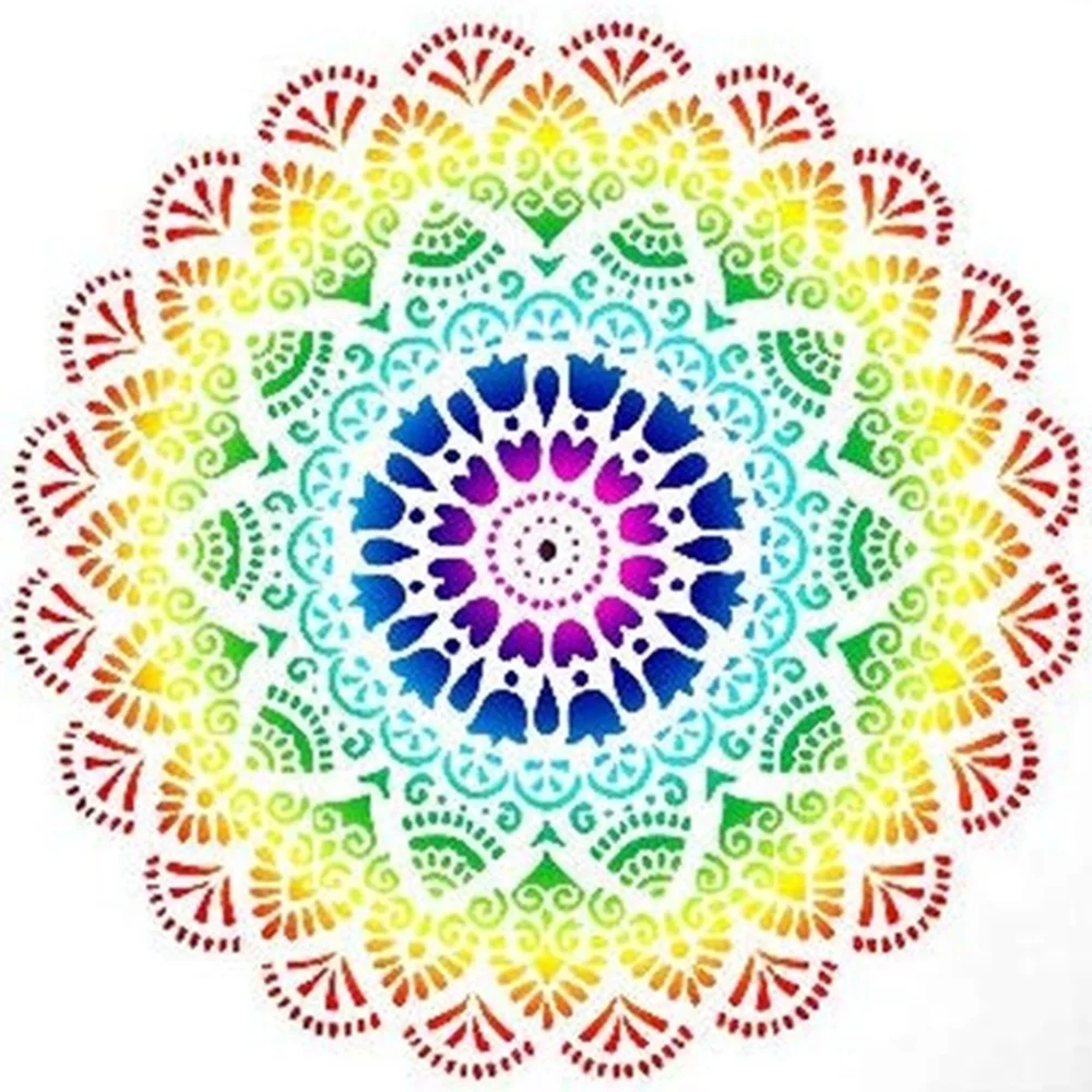 DIY Craft Layering Mandala трафареты для краски на деревянной стене искусство альбом