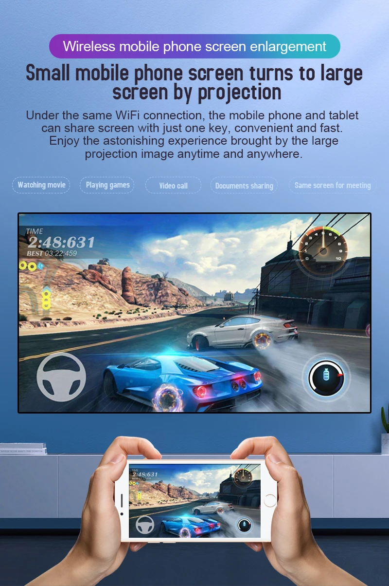 Мини-проектор ALSTON C99 DLP Android Wi-Fi Bluetooth 5 0 портативный светодиодный видеопроектор