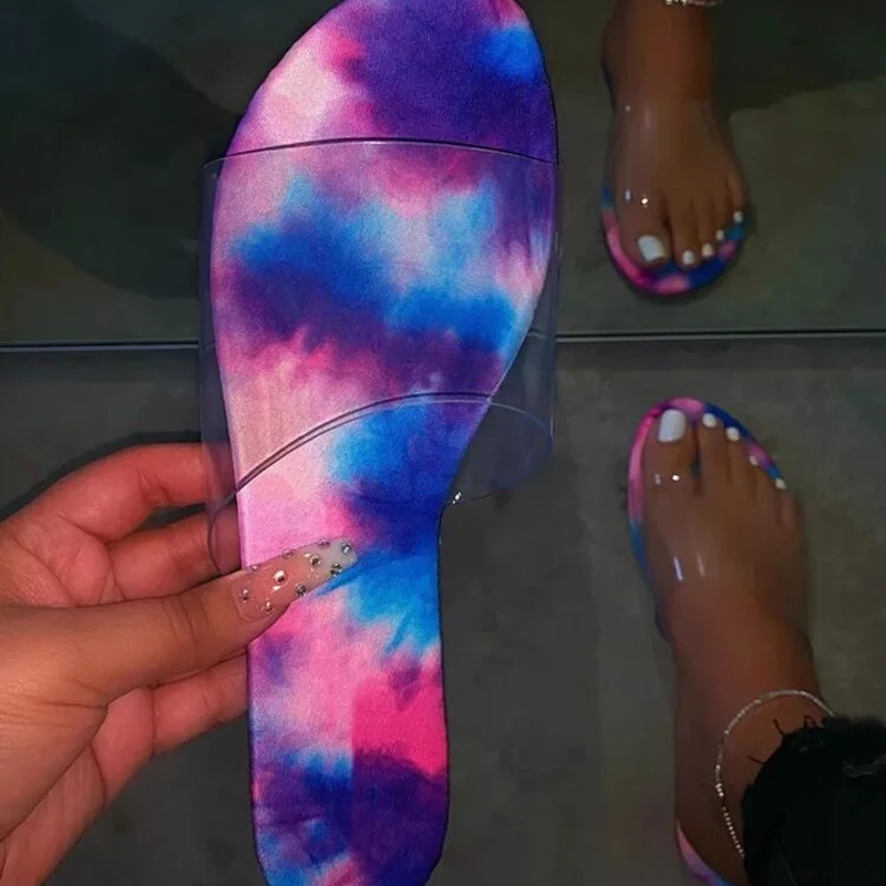 Новинка 2020 года Модные женские летние шлепанцы разноцветные пикантные ручной