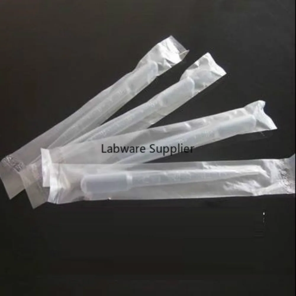 

100pcs 1ml/2ml/3ml/5ml/10ml Sterile Disposable Graduated Plastic pasteur pipette independent paper-plastic packaging