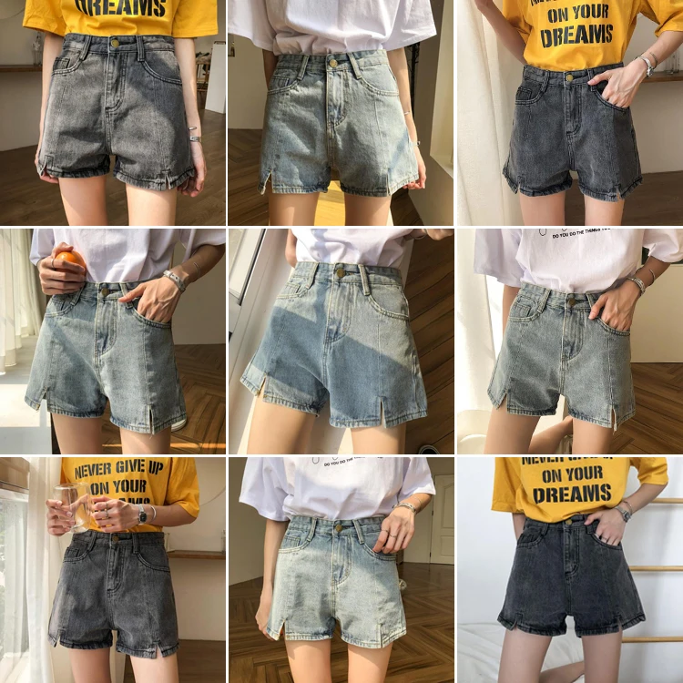 

2020 women's summer new loose frayed denim shorts