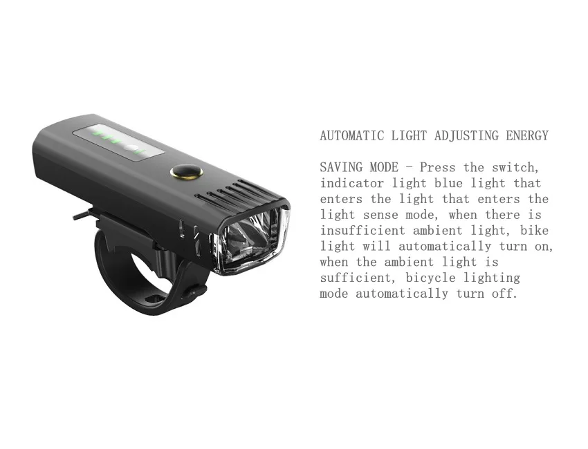 

New light sensing bicycle lamp outdoor sports mountain riding lamp night cycling lamp ground vehicle equipment