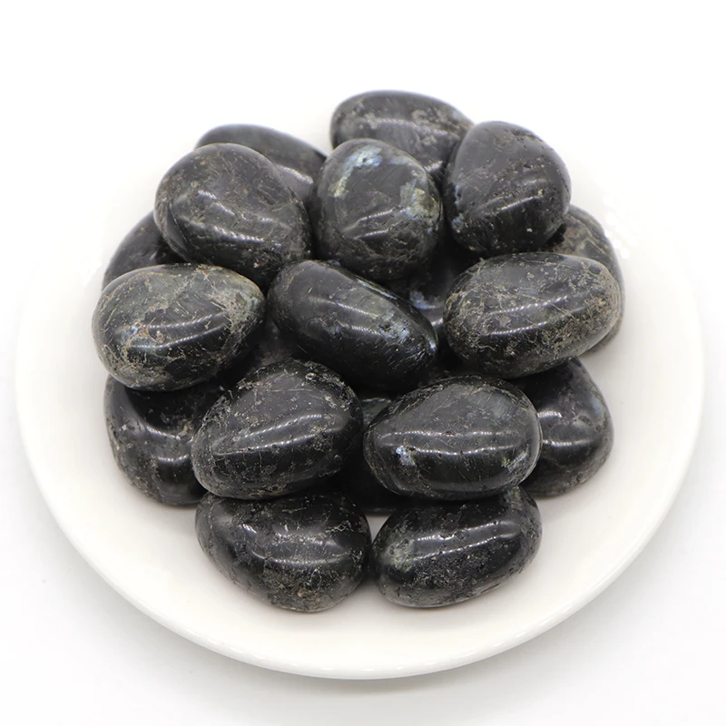 

Natural Larvikite Labradorite Round Quartz Ore Gravel Crystals Specime Healing Tumbled Stone Gemstones Home Aquarium Decoration