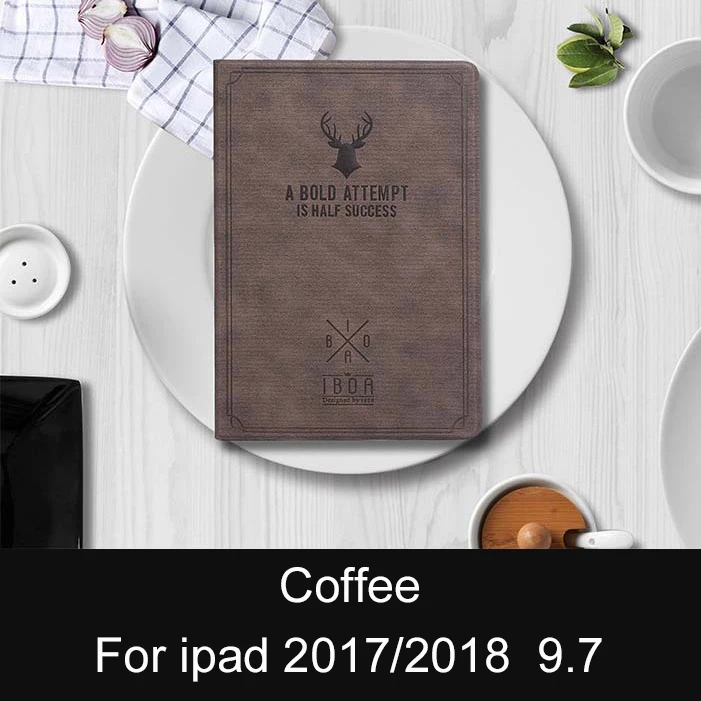 Coffee Essidi для ipad 9,7 защитный чехол для планшета из искусственной кожи чехол для ipad 6 Air 2 Smart Auto Wake and Sleep Складная подставка - Цвет: Coffee