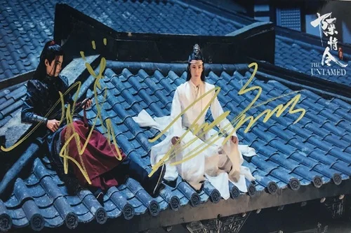 9 Ручная подписка YIBO Xiao Zhan autographed group photo Untamed 5*7 092019A - Цвет: 9