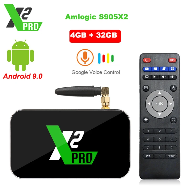 ТВ приставка X2 Pro Android 9 0 4 Гб RAM 32 Smart TV Amlogic S905X2 cube 2 16 телеприставка 4G/5G WiFi 1000M 4K
