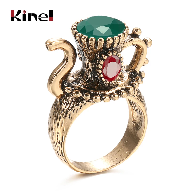 Kinel винтажное ювелирное изделие кувшин для вина антикварное кольцо модное