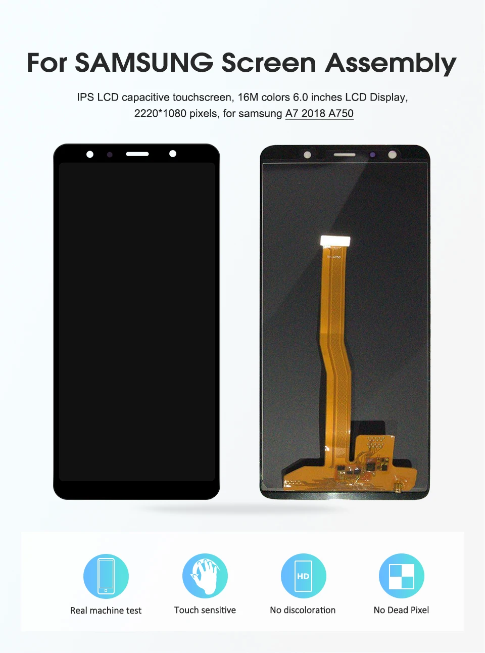 6,0 ''ЖК-дисплей для samsung Galaxy A7 SM-A750F A750F A750 ЖК-дисплей сенсорный экран дигитайзер в сборе для samsung A750FN