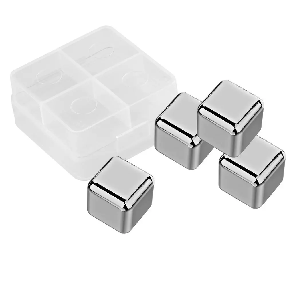 Многоразовые кубики льда из нержавеющей стали для виски охладители вина