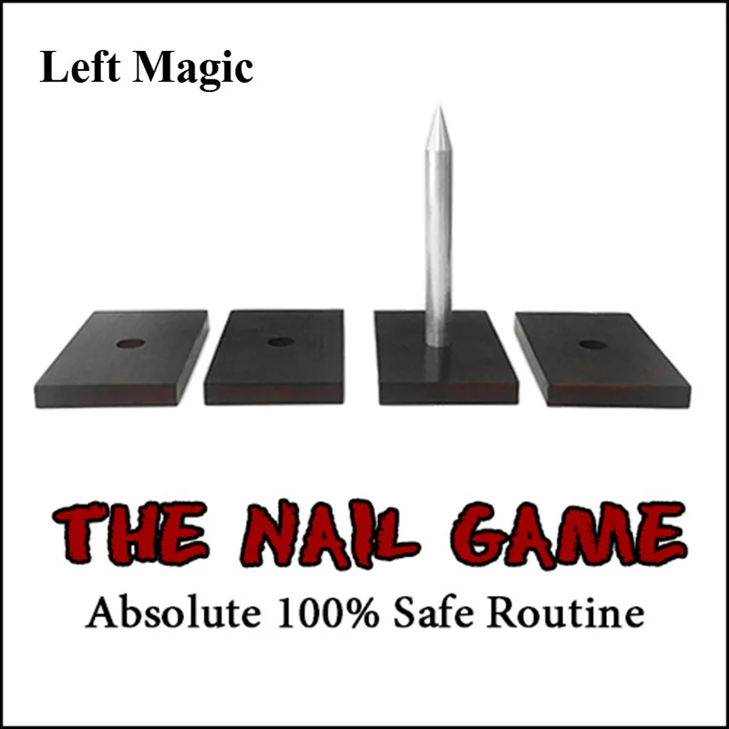 

The Nail Game Magic Tricks Crush Paper Bag Magia Magician Close Up Bar Illusions Gimmick Props Mentalism 100% safe Nail Roulette