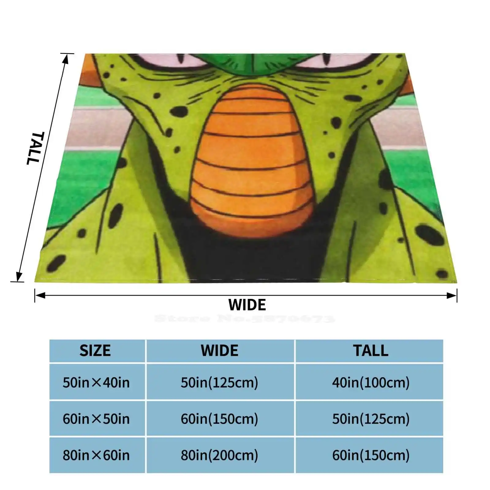 Маска Z Cell Goku Saiyan мягкое теплое легкое одеяло аниме|Одеяла| |